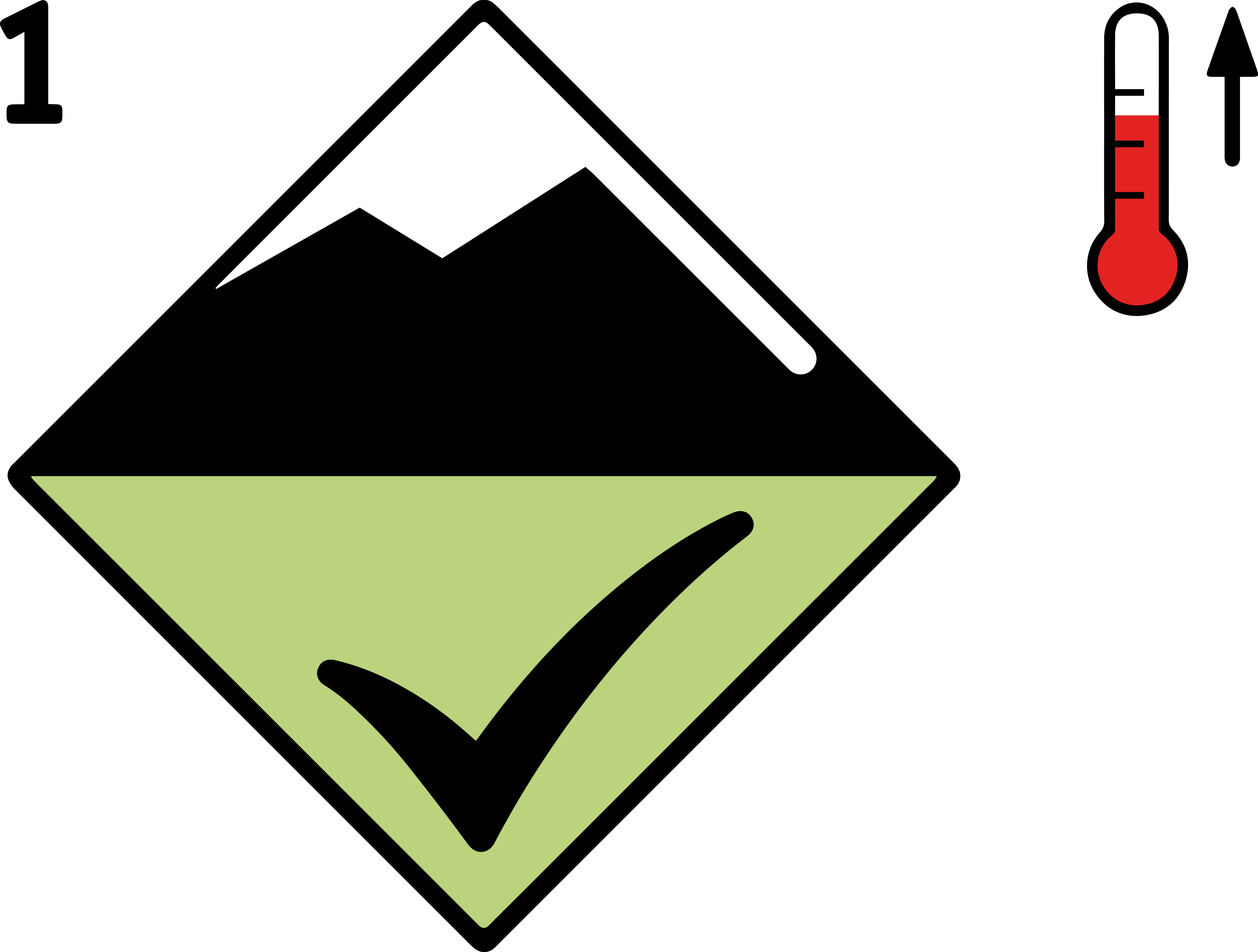 Avalanche Low Danger Level Wet Snow Clipart (8644x6543), Png Download