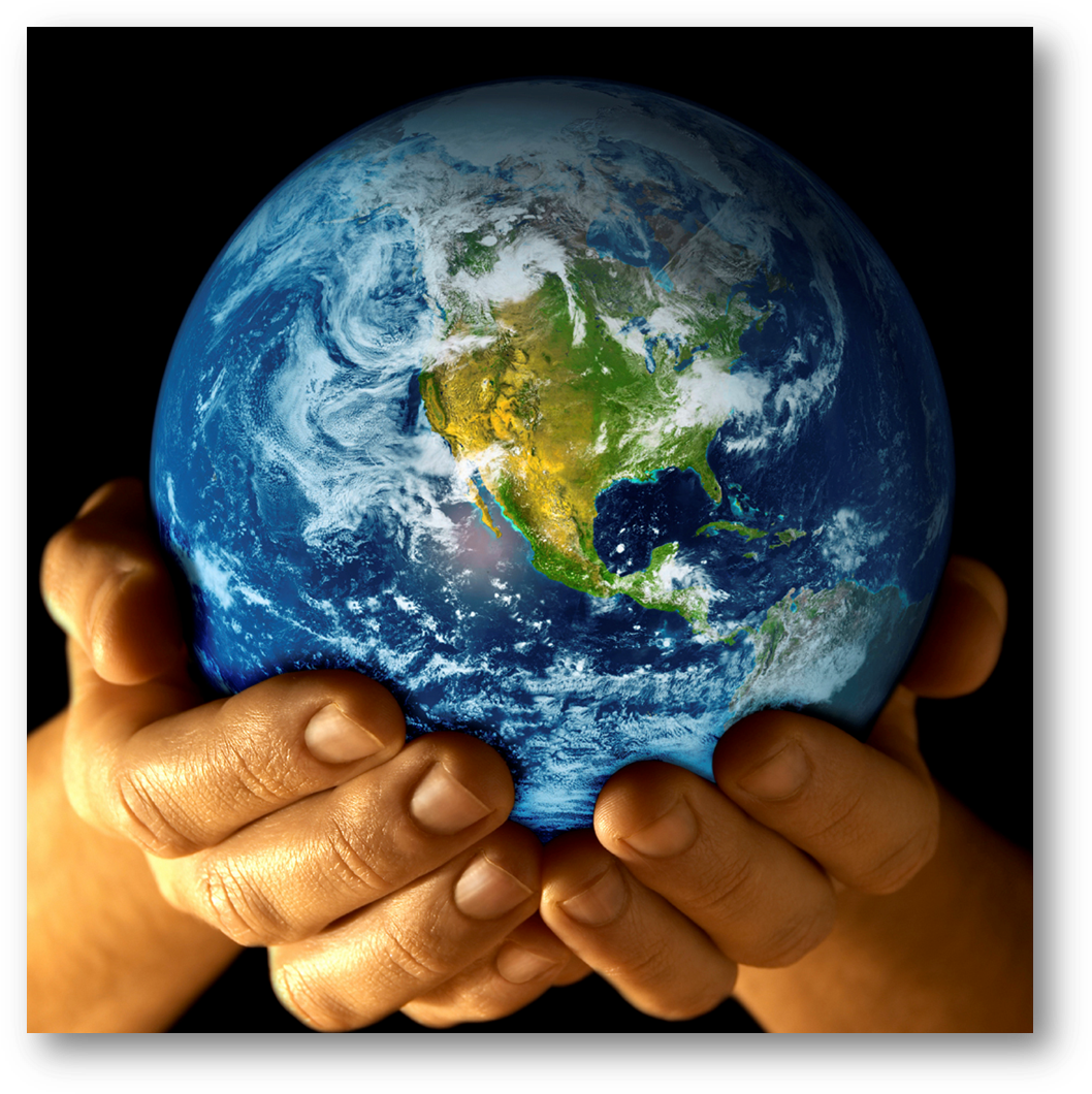 Hands Holding Earth Clipart (1075x1075), Png Download