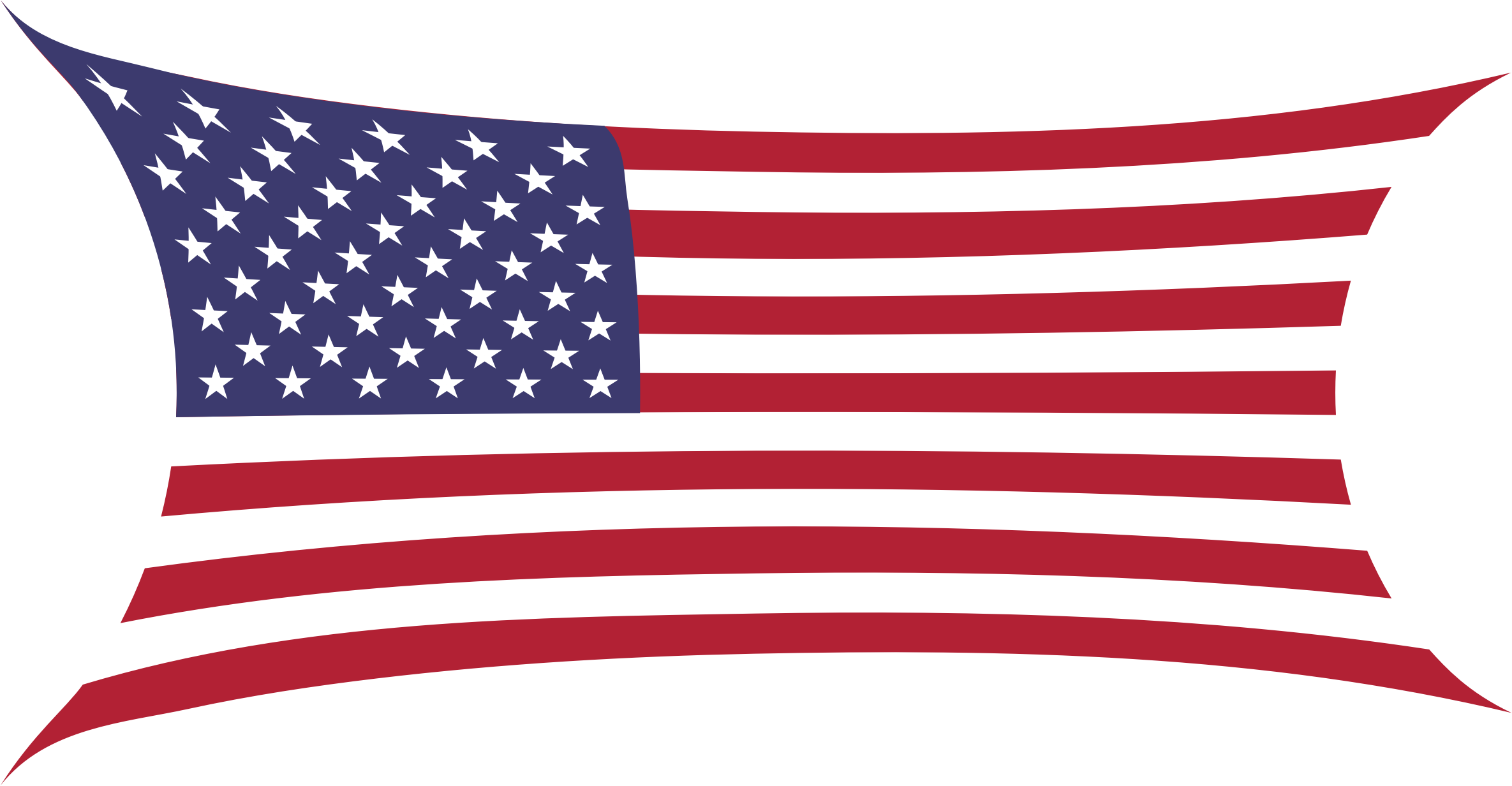This Free Icons Png Design Of American Flag Breezy Clipart (2370x1232), Png Download