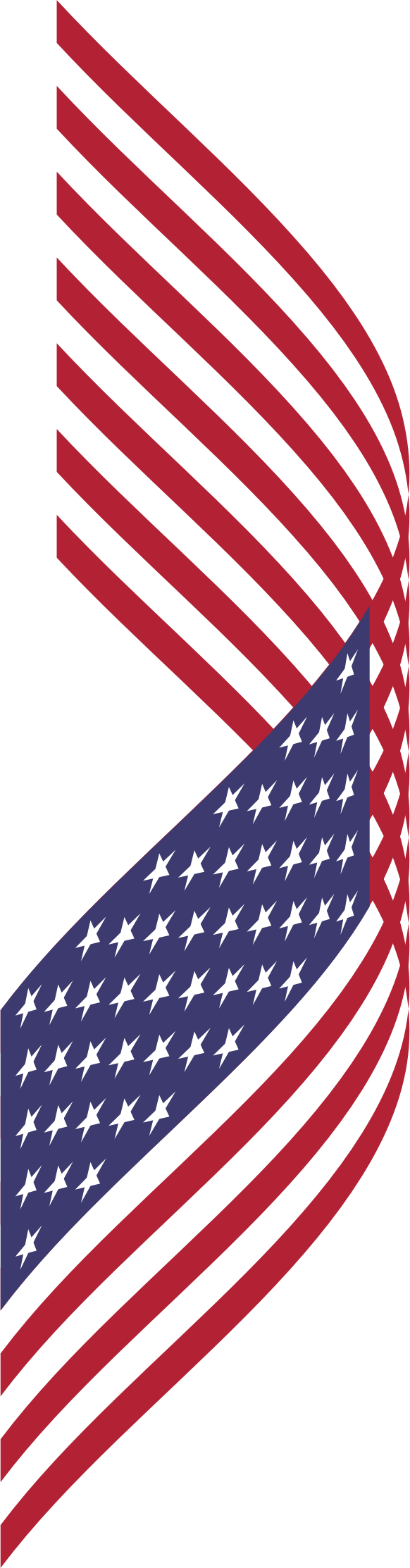 This Free Icons Png Design Of American Flag Breezy Clipart (582x2226), Png Download
