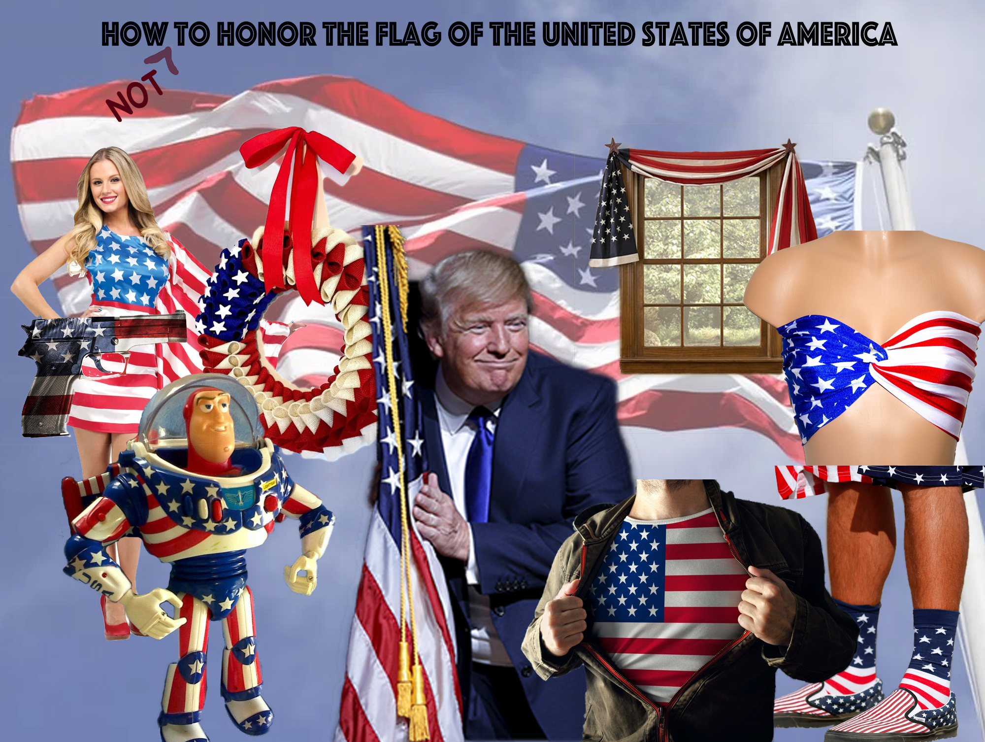 Inappropriate Use Of Flag - Inappropriate Use Of American Flag Clipart (2000x1506), Png Download