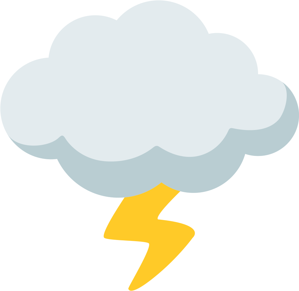 Emoji Cloud W Lightning , Png Download Clipart (1001x976), Png Download