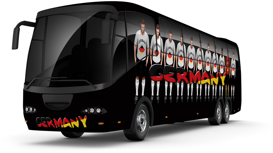 Football World Cup 2018, Football, Russia 2018, Russia - German Bus For World Cup 2018 Clipart (902x507), Png Download