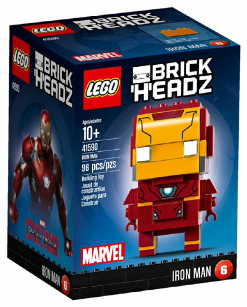 41590 1 - Lego Brickheadz Iron Man Clipart (980x980), Png Download