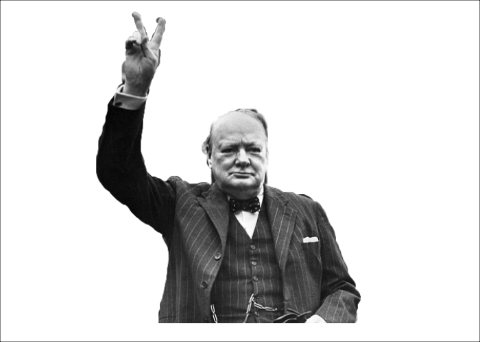 Winston Churchill Was Considered A Major Political - Monochrome Clipart (700x500), Png Download