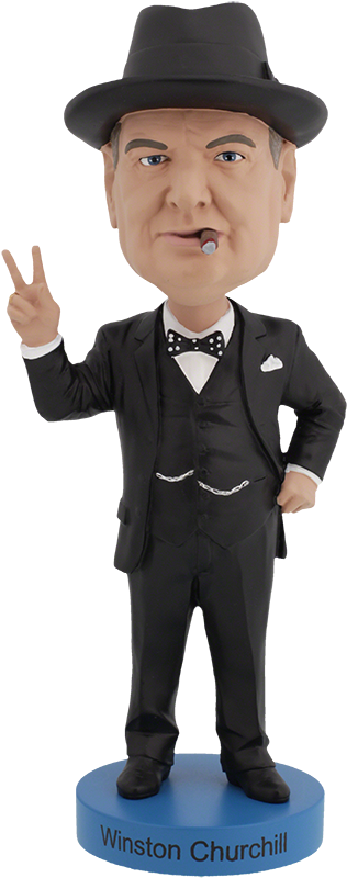 » - Winston Churchill Bobblehead Clipart (564x1000), Png Download