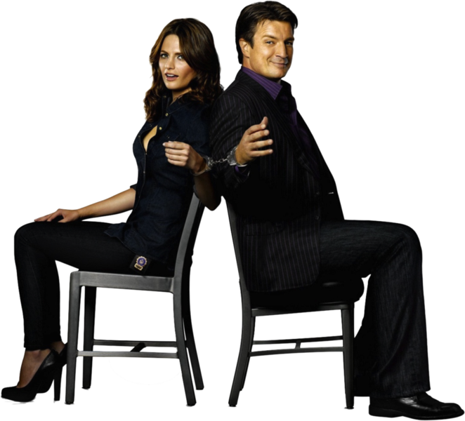Couple From Castle Tv Show - Castle And Beckett Png Clipart (662x600), Png Download