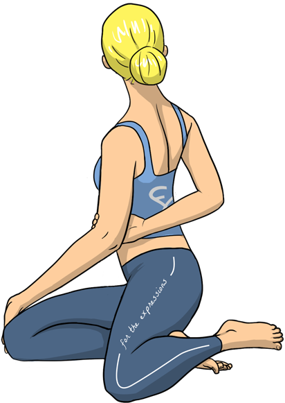 Overview - Bharadvaja's Twist Pose Clipart (900x675), Png Download