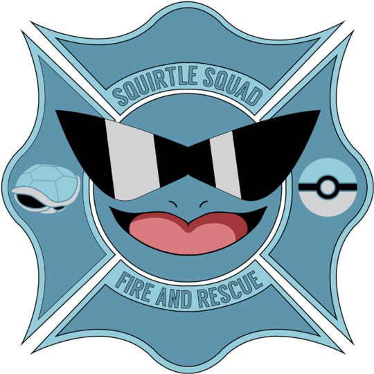 The Squirtle Squad Went From Bein' Delinquents To Savin' - Red Barn Door Backdrop Clipart (630x630), Png Download