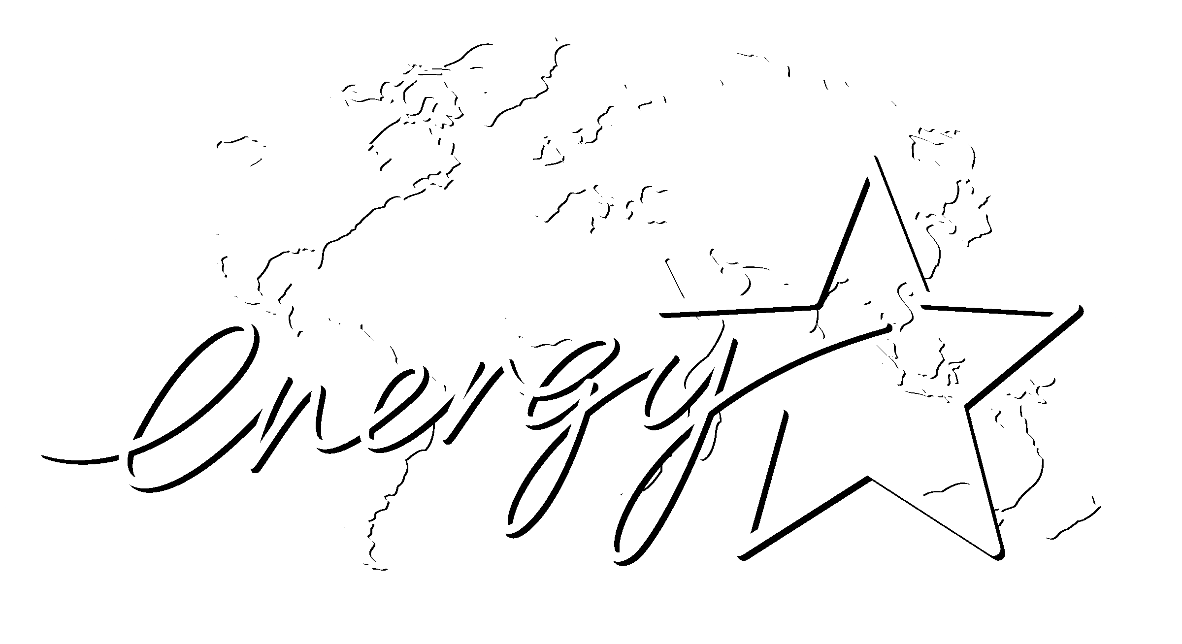 Energy Star Logo Black And White Drawing Clipart Large Size Png