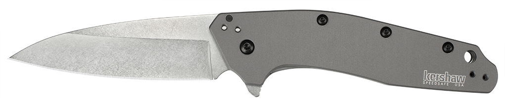 Kershaw Dividend, Gray Pocket Knives, Blade, Gray, - Kershaw Link Blackwash Tanto Clipart (1020x400), Png Download