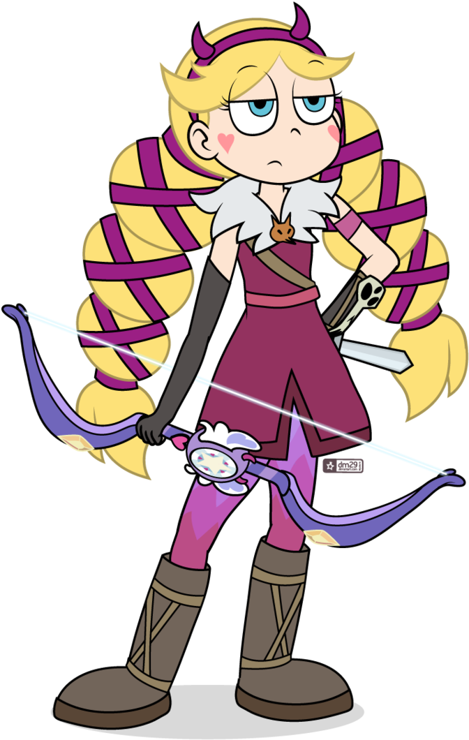 So Her Wand Turns Into A Bow - Star Vs The Forces Of Evil Wands Clipart (707x1131), Png Download