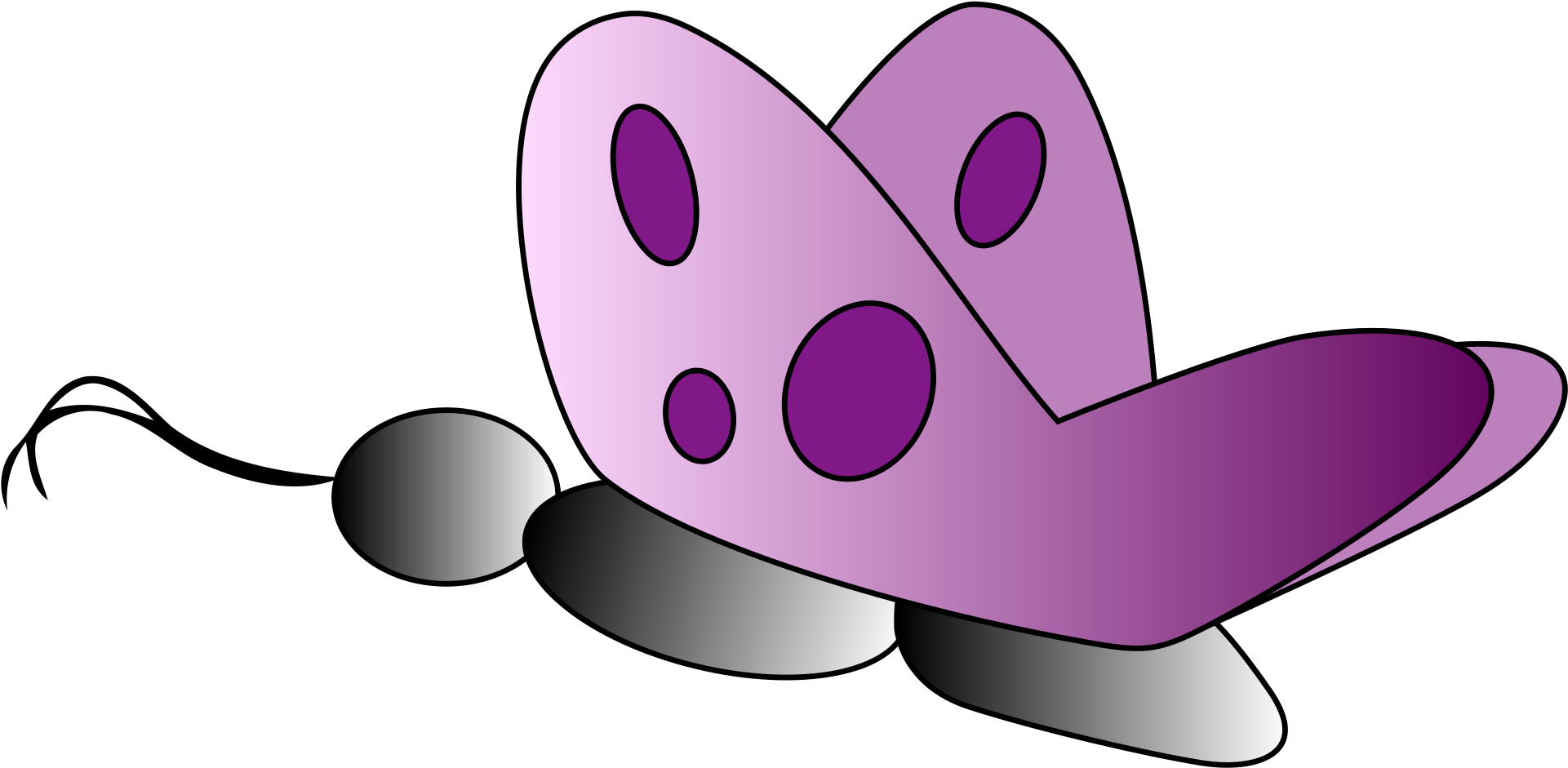 Commons Clipart Acceptance - Butterfly Clip Art - Png Download (2000x1067), Png Download