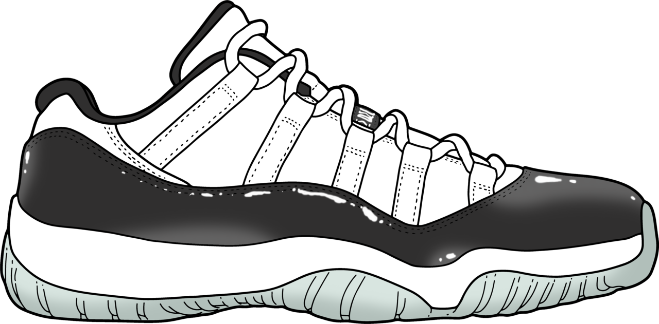Air Jordan 11 Low “concords” - Sneakers Clipart (1280x631), Png Download