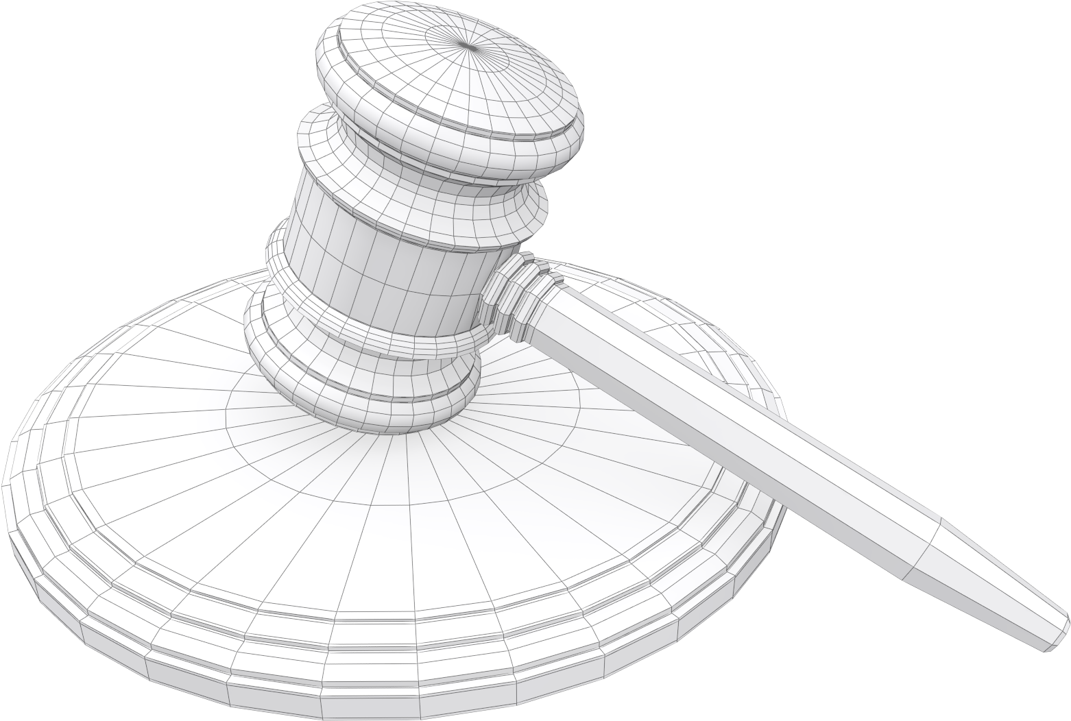Court Drawing Mallet - Sketch Clipart (1600x1600), Png Download