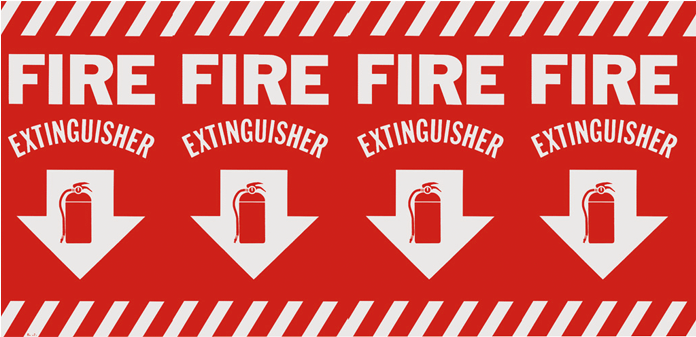 Wrap Around Column Fire Extinguisher Arrow, 24-1/2\ - Heart Clipart (700x700), Png Download