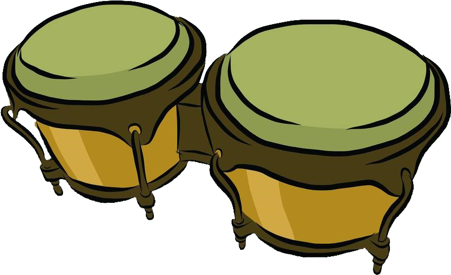 Conga Musical Latin Percussion Green Drum Face - Conga Vector Clipart (1000x750), Png Download