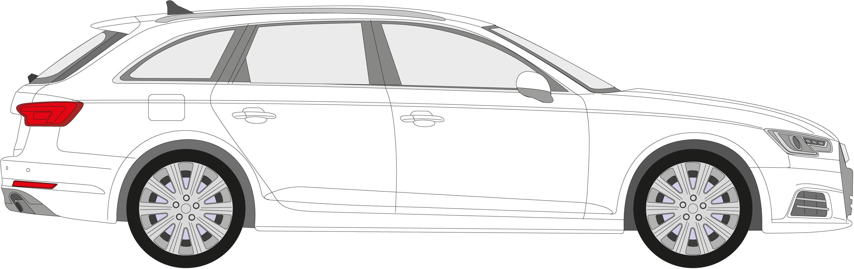 Barre De Toit Alfa 159 Sw Clipart (2800x882), Png Download