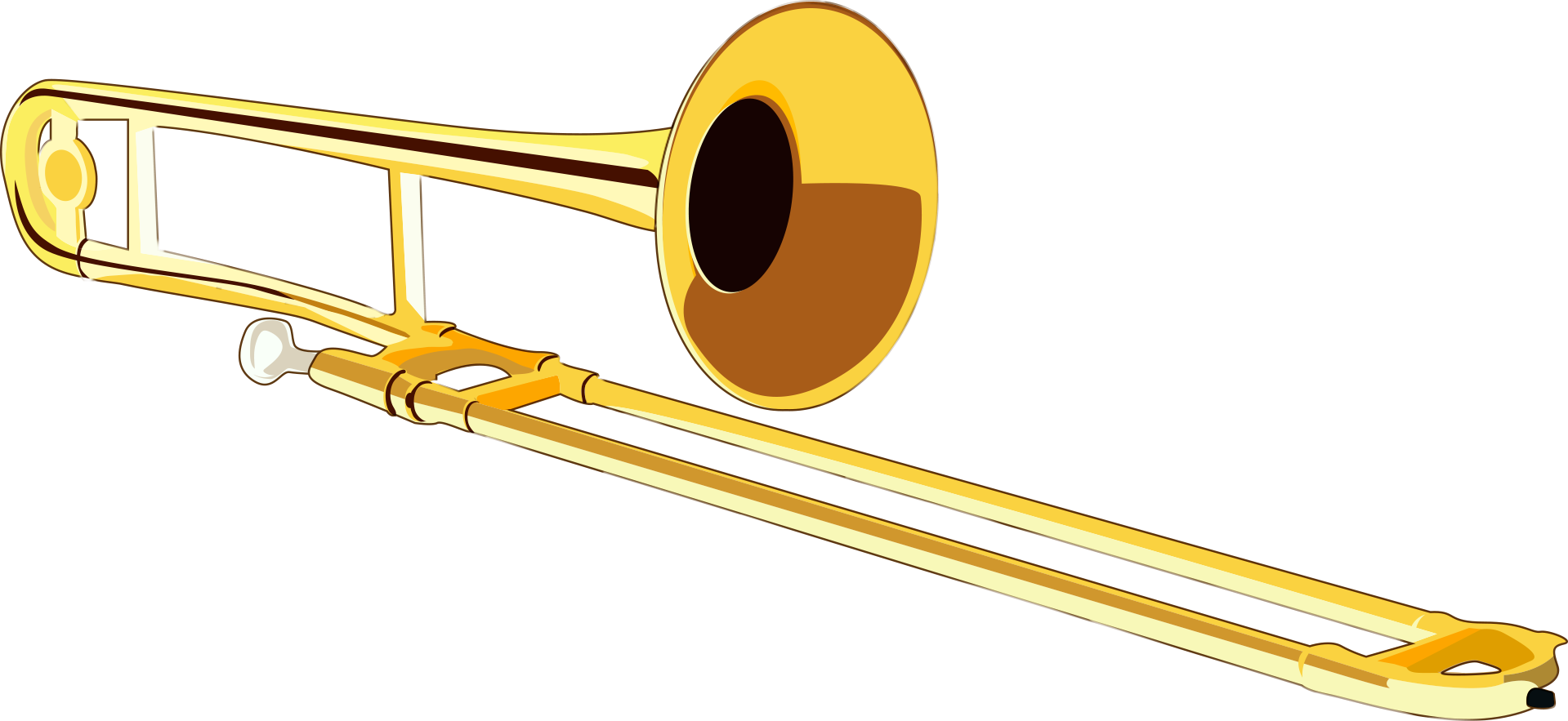 Excelent Instruments Clipart Trombone, Instruments - Clipart Trombone Transparent - Png Download (1919x883), Png Download
