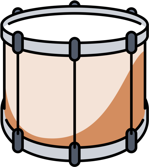 Snare Drums Musical Instruments Percussion Surdo - Percussion Instrument Clipart Black And White - Png Download (677x750), Png Download