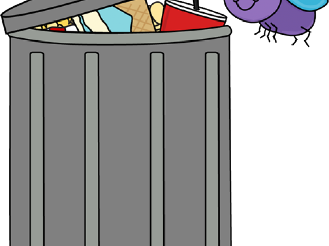 Trash Clipart Garbage Pail - Trash Can Cartoon Transparent - Png Download (640x480), Png Download