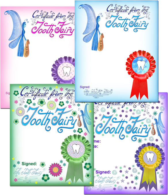 Free Printable Blank Tooth Fairy Certificate Templates - Tooth Fairy Certificate First Tooth Clipart (583x679), Png Download