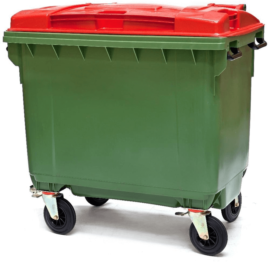 L Wheelie Bin - 660 Litre Wheelie Bin Clipart (890x876), Png Download