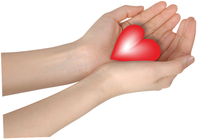 Hands Heart Romance Emotion Connected Red - Mãos Com Um Coração Clipart (832x720), Png Download