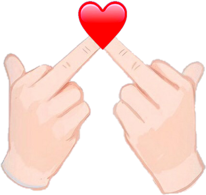 #fuckyou #love #heart #hands #stickers - Sacando El Dedo Medio Clipart (556x457), Png Download