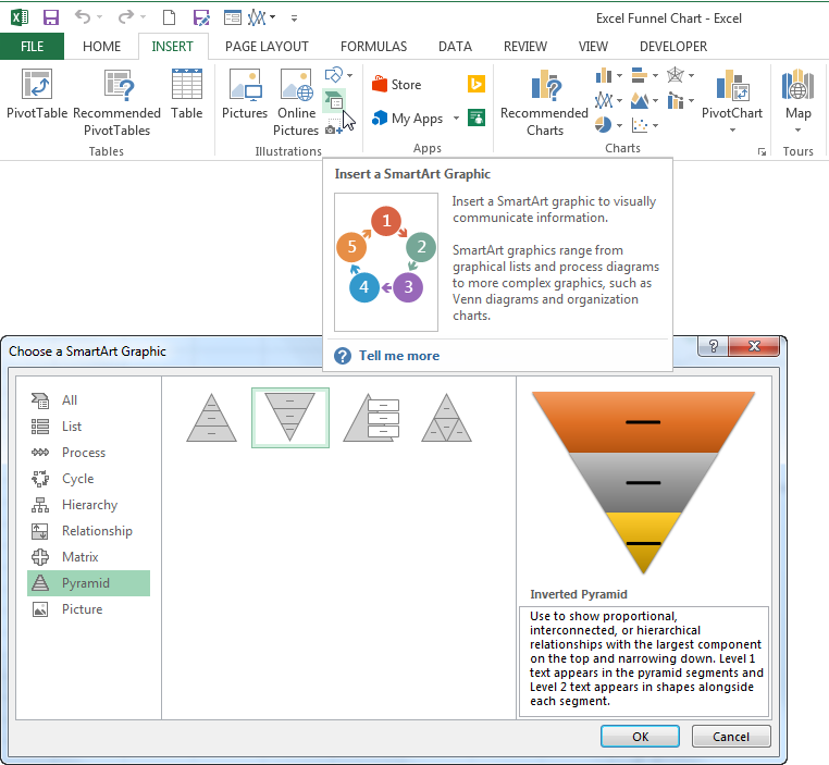 How To Create An Excel Funnel Chart - Funnel Excel Home Detail Checkout Clipart (762x703), Png Download