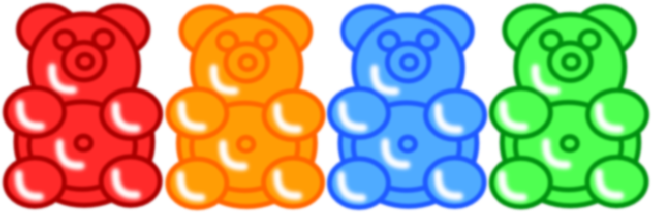 Gummi Bears Vector By Ajtheppgfan - Gummy Bears Clip Art - Png Download (1283x419), Png Download