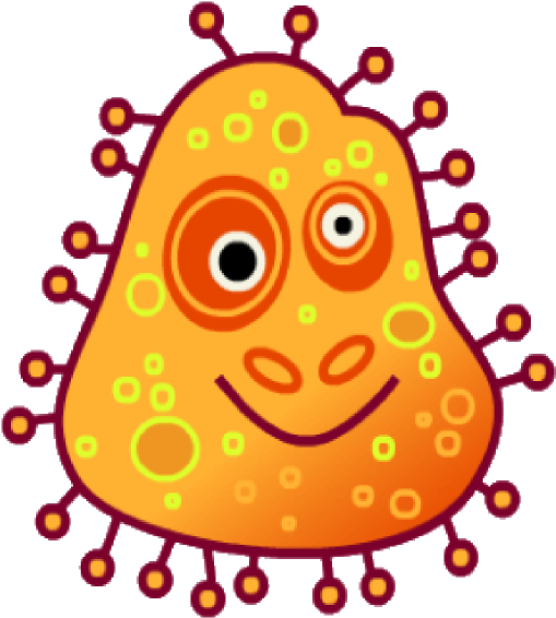 Orange Bug Clip Art - Germs Clipart Png Transparent Png (534x598), Png Download
