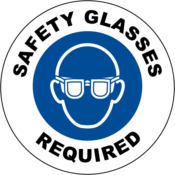 Safety Glasses Required Floor Sign - Высшая Школа Экономики Лого Clipart (600x600), Png Download