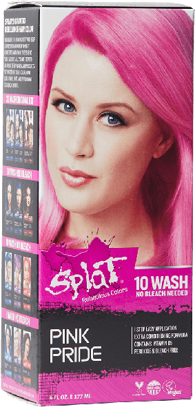 Splat 10 Wash No Bleach Kit Semi-permanent Hair Dye - Splat Hair Dye Clipart (700x700), Png Download