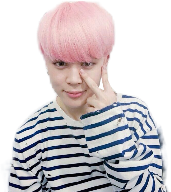 Jimin Bts Parkjimin Cute Pinkhair - Jimin Pink Hair Png Clipart (708x795), Png Download