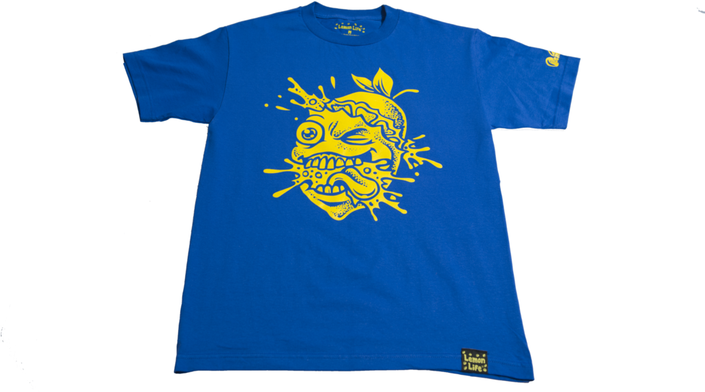 New Color The "lemon Splat" T-shirt In Blue - Active Shirt Clipart (1024x682), Png Download