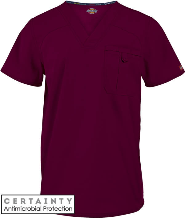 Dickies Eds Signature Stretch Scrubs Men's V-neck Top - Active Shirt Clipart (600x720), Png Download