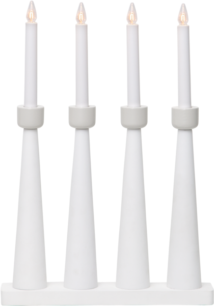 Adventsljusstake Vit Clipart (600x600), Png Download