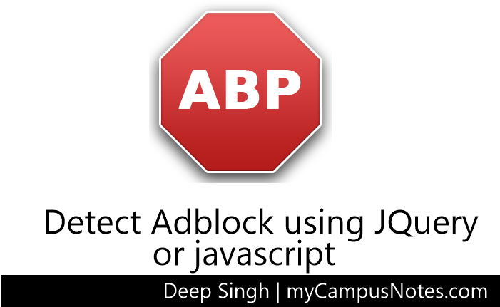 Detect Adblock On Website Using Jquery Or Javascript - Stop Sign Clipart (700x450), Png Download