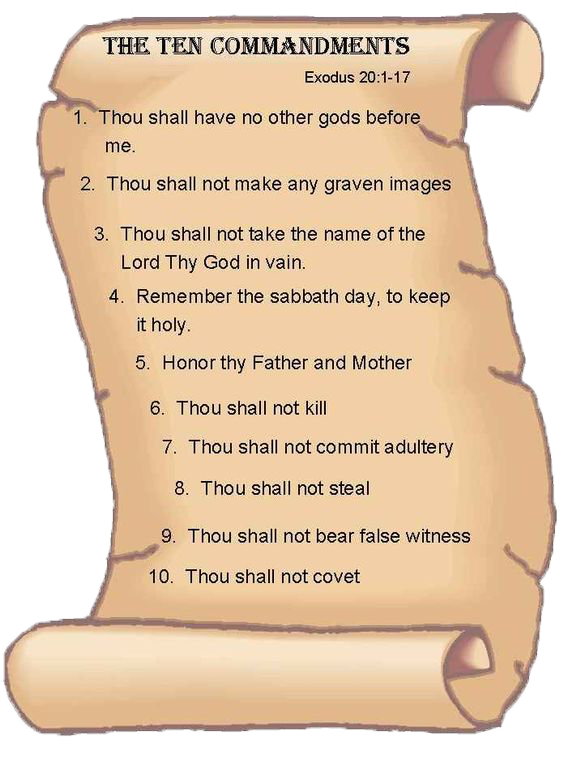 Newell Service Center - Ten Commandments Kjv Clipart - Large Size Png Image  - PikPng