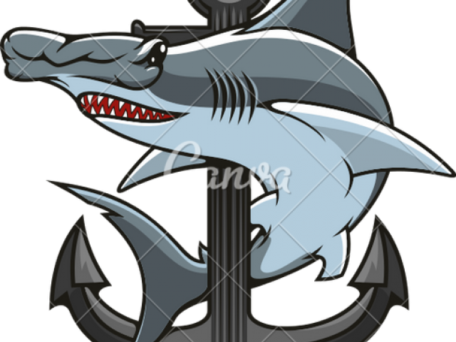 Cartoon Hammerhead Shark - Hammerhead Shark Clip Art - Png Download (640x480), Png Download