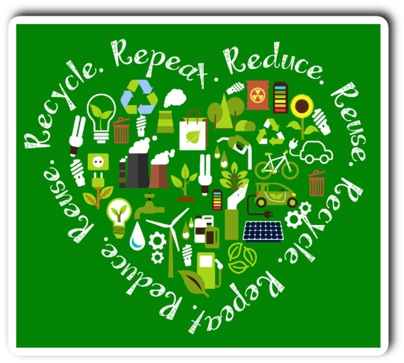 Reduce Reuse Recycle Repeat Clipart (600x600), Png Download