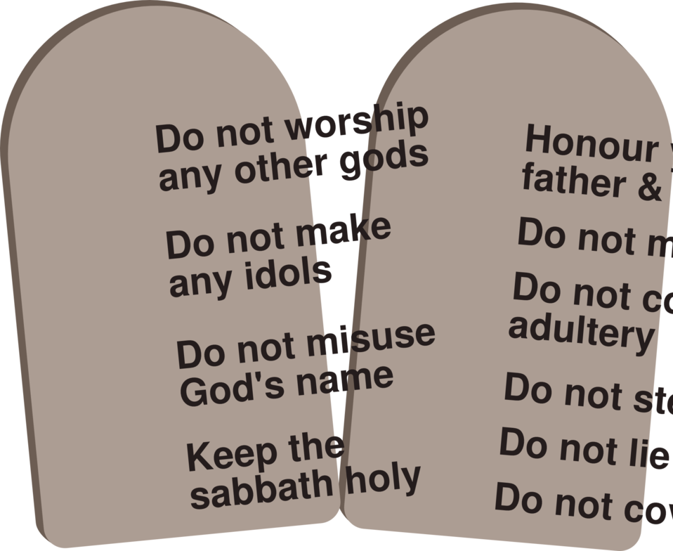 Ten Commandments - Tan Clipart (958x784), Png Download
