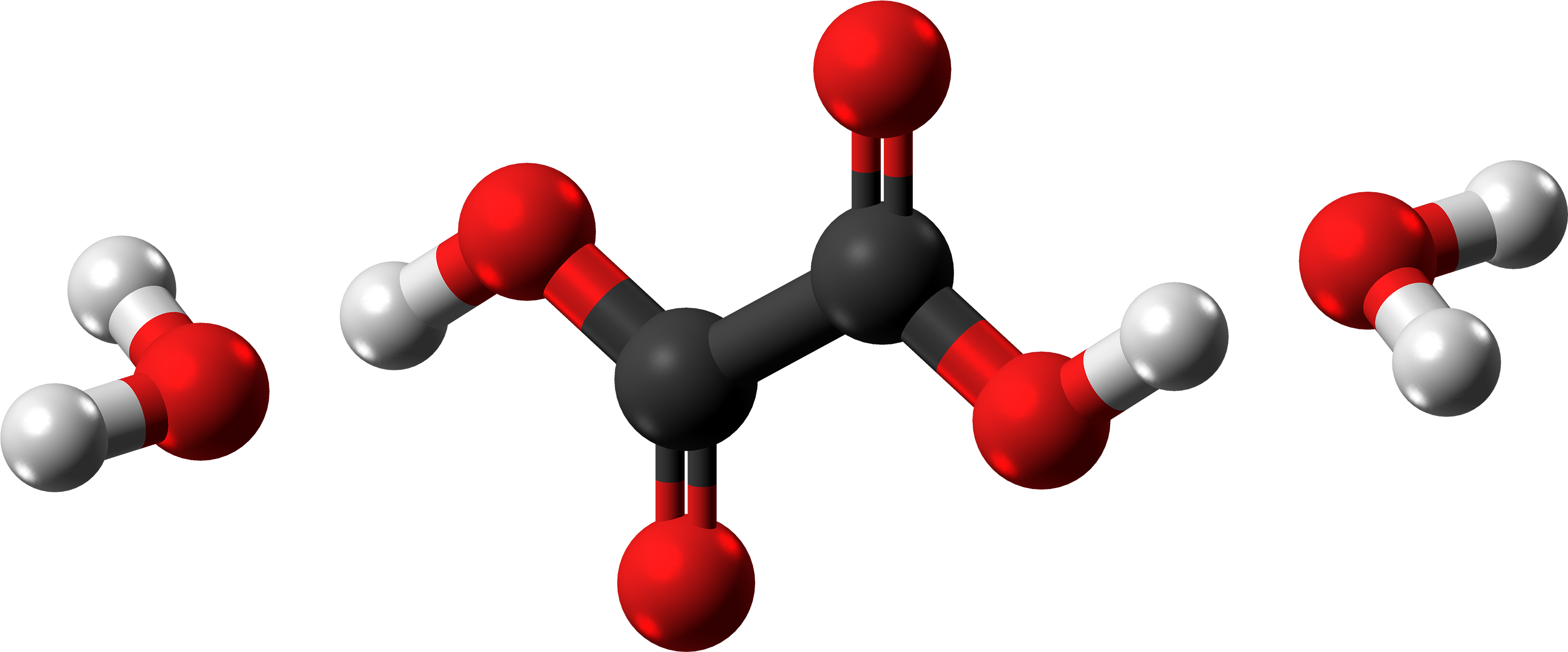 Oxalic Acid Dihydrate Molecules Ball From Xtal - Acid Clipart (3383x1500), Png Download