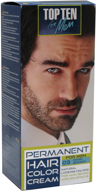 Men Colour Cream For Beard & Moustache, Cover Grey - Top Ten For Men Hair Color Clipart (800x800), Png Download