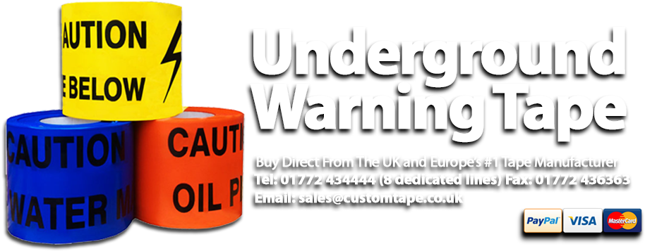 Underground Warning Tape From The Uk's - Underground Warning Tape Banner Clipart (914x357), Png Download