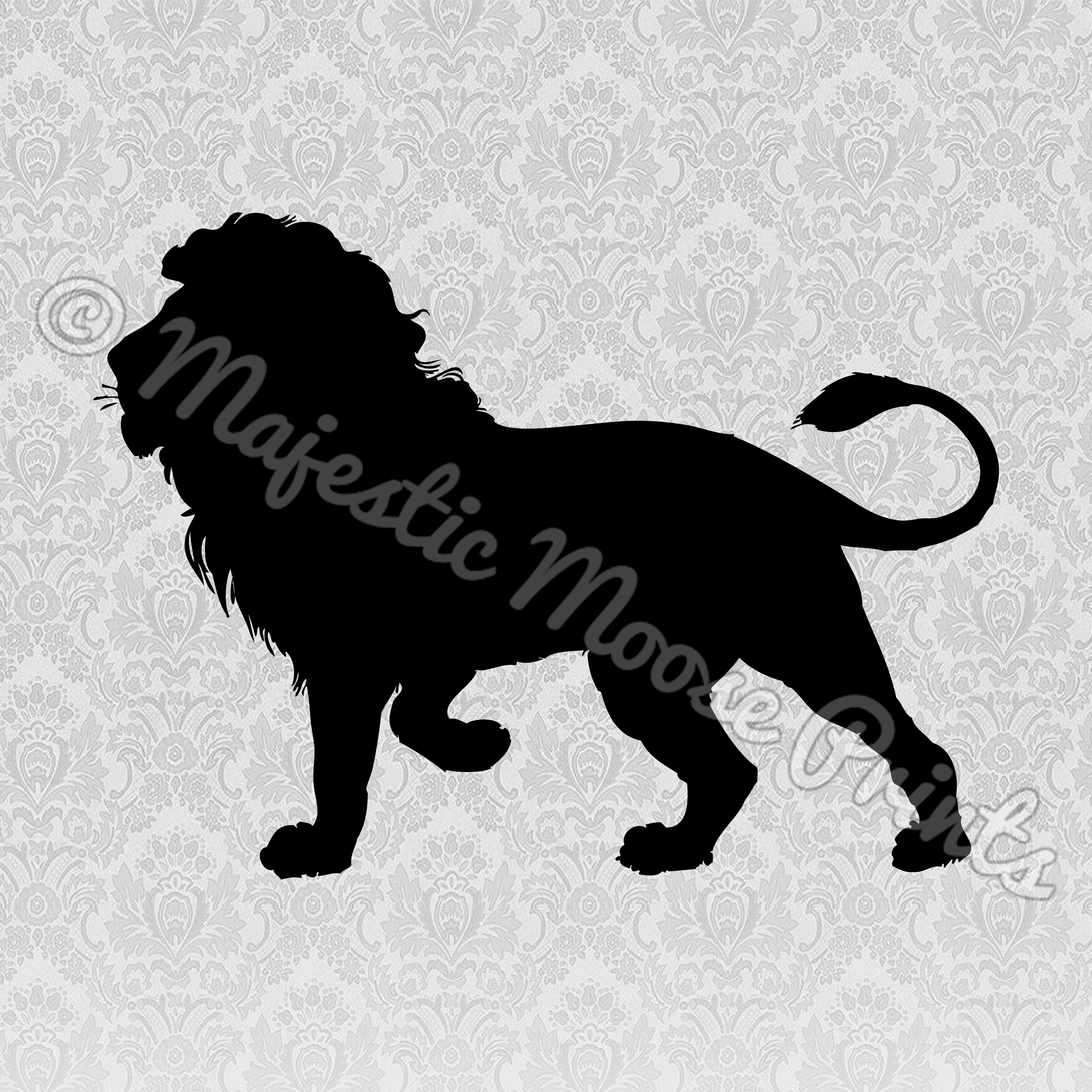 Roaring Lion Clip Art Black And White , Png Download - Masai Lion Transparent Png (3000x3000), Png Download