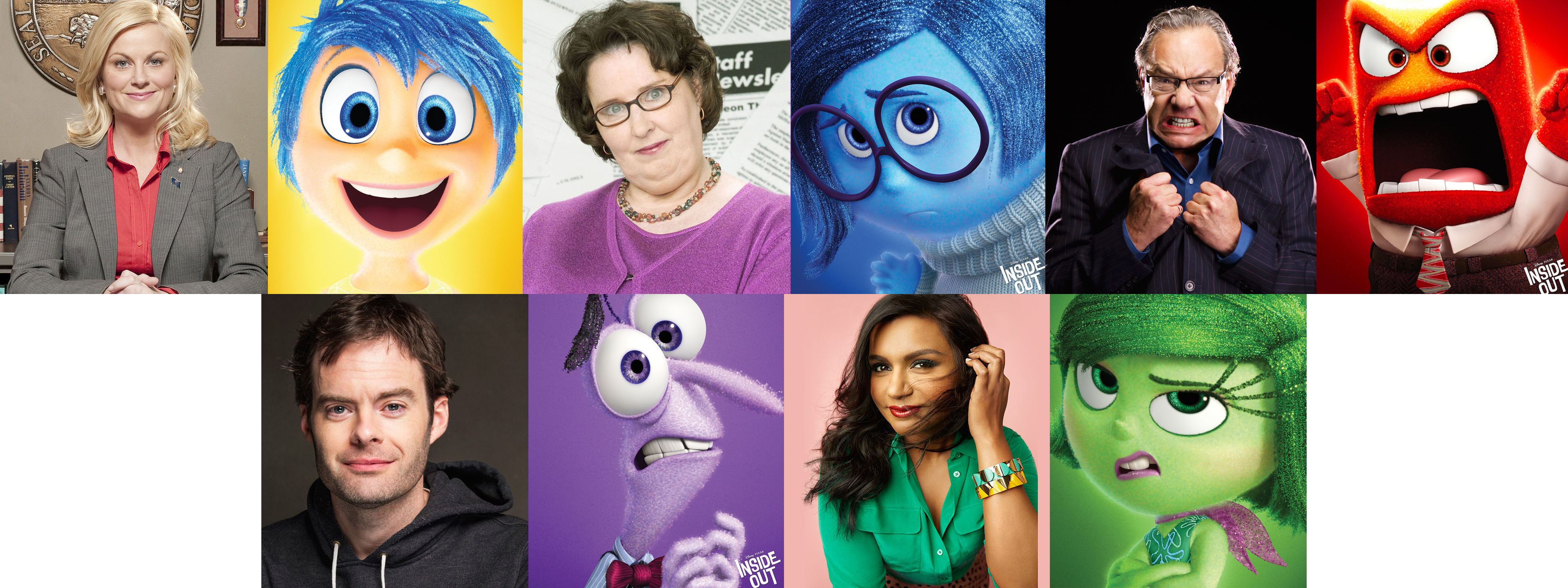 Opinioninside Out Has Probably The Best Cast In Pixar - Inside Out Cast Clipart (3840x1440), Png Download