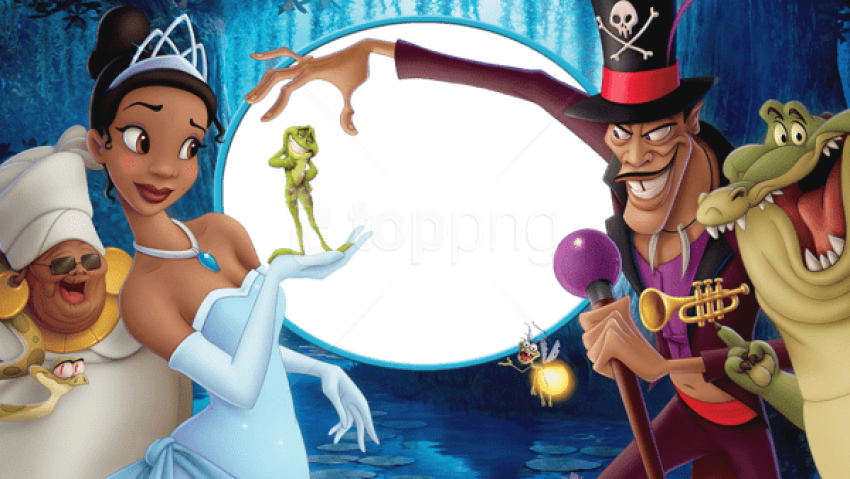 Free Png Princess Tiana Kids Png Frame Png Images Transparent - Princess And The Frog Cast Clipart (850x479), Png Download
