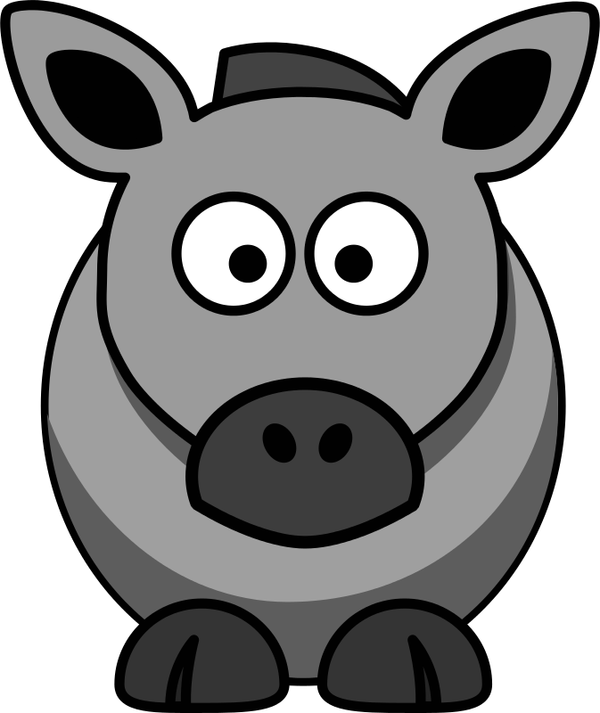 Free Cartoon Horse Grey - Clipart Cartoon Animals Horse - Png Download (673x800), Png Download